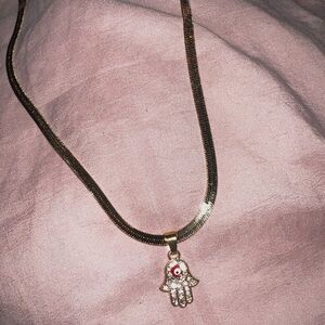 Gold Hamsa necklace 🧿